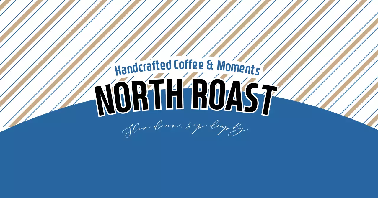 青 モダン コーヒー ロゴ