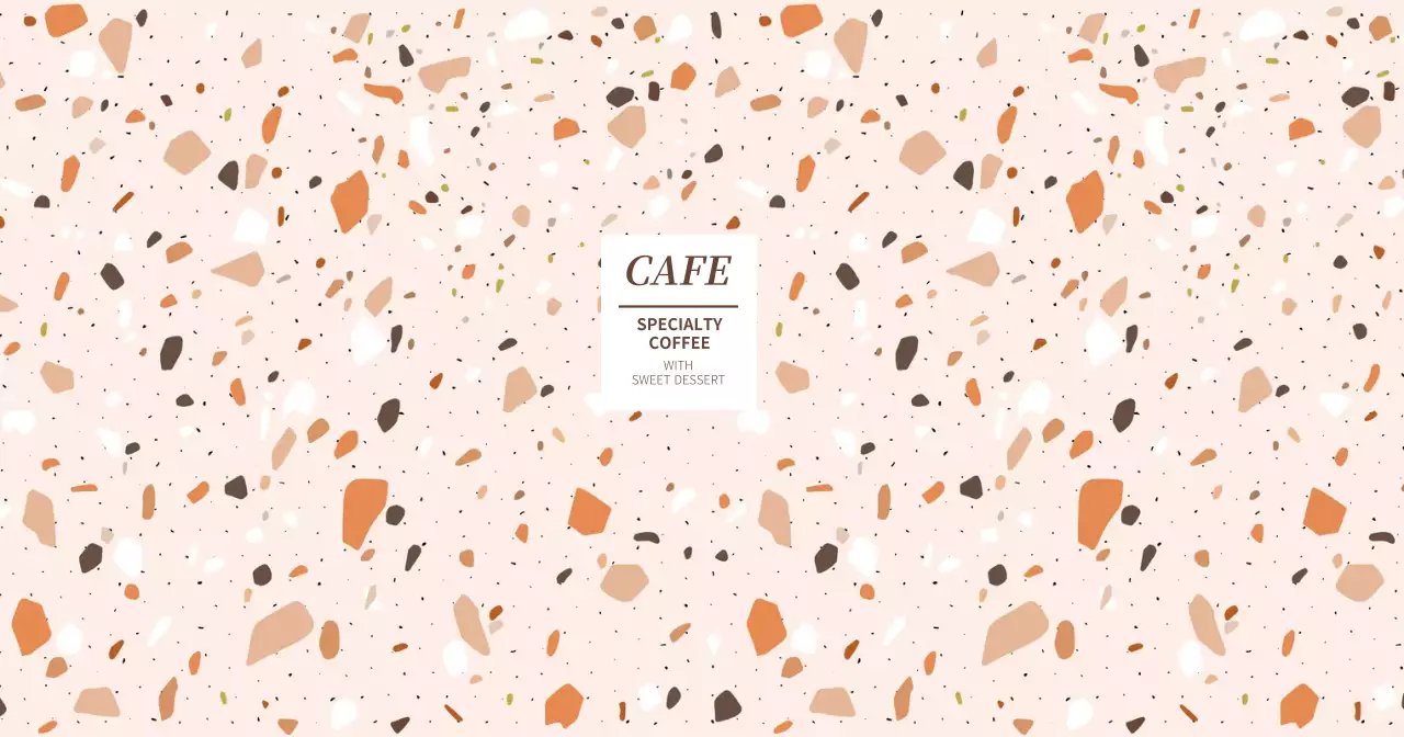 ベージュ モダン カフェ メニュー