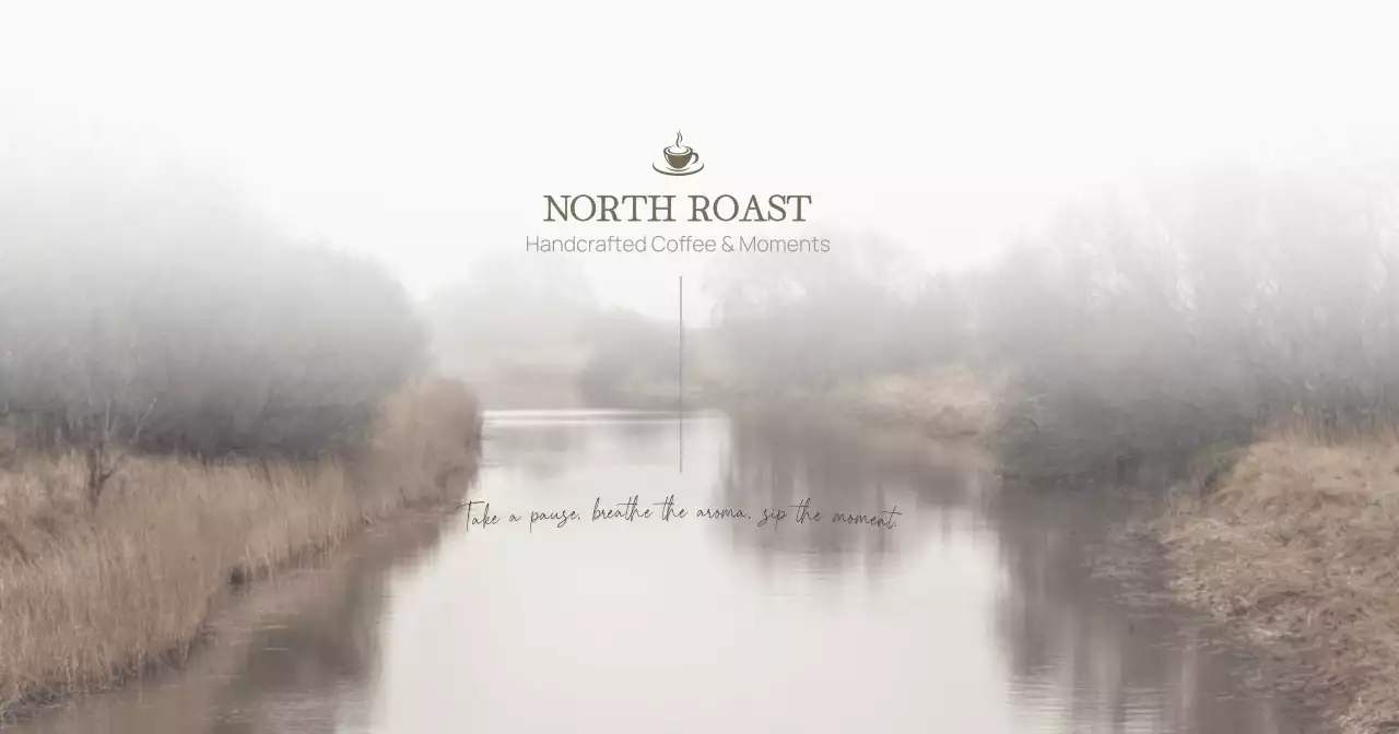 グレー シンプル コーヒー ロゴ