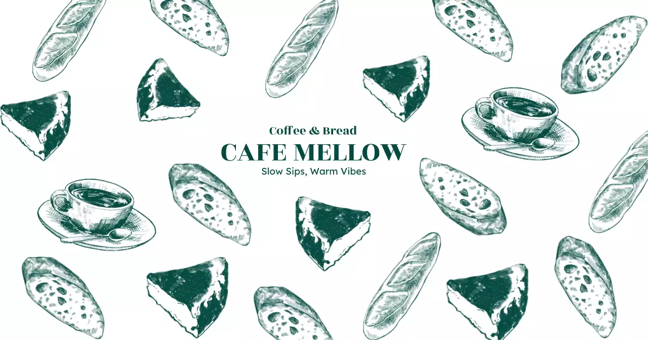 緑 シンプル カフェ メニュー