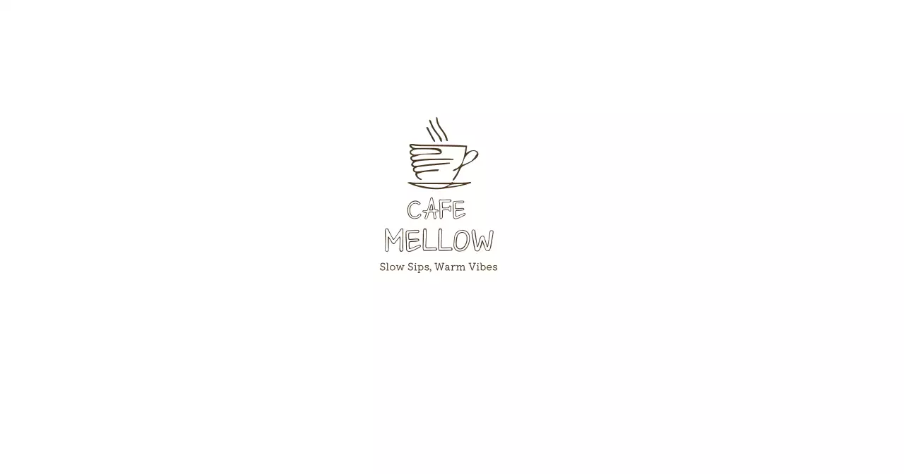 茶色 シンプル カフェ ロゴ