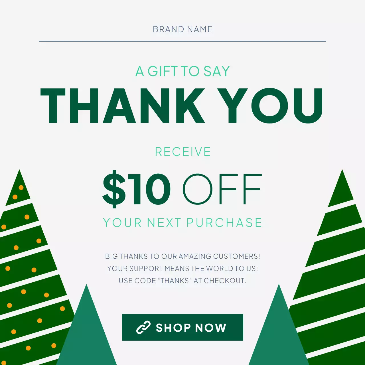 Green Modern Christmas Gift Promotion for Social Media
