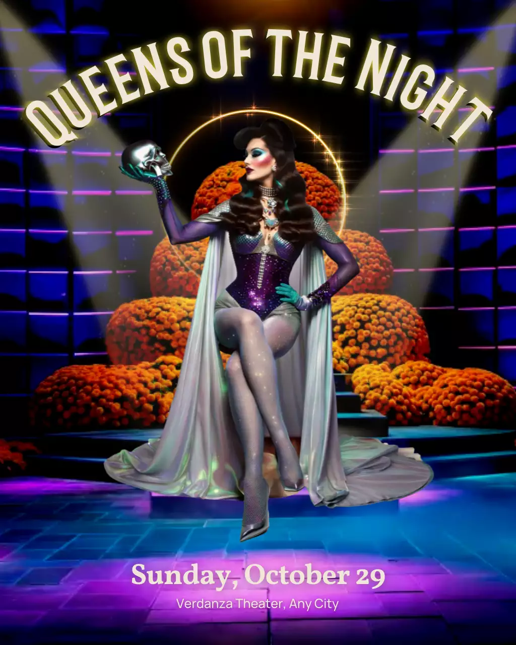 Purple Elegant Theater Event Instagram Post