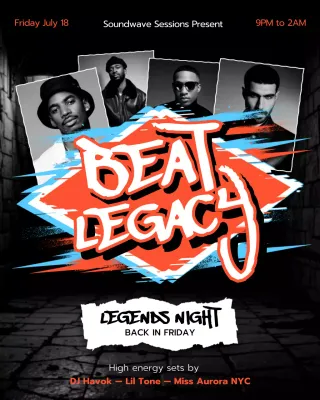 Red Urban Music Event Promotion Instagram Post