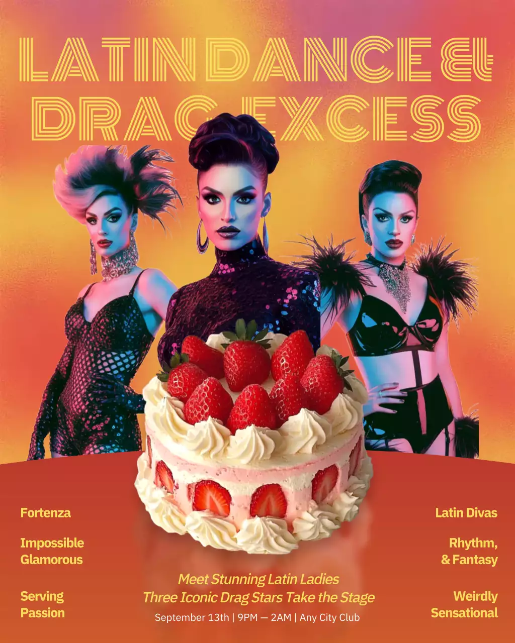 Orange Bold Dance Event Announcement Instagram Post