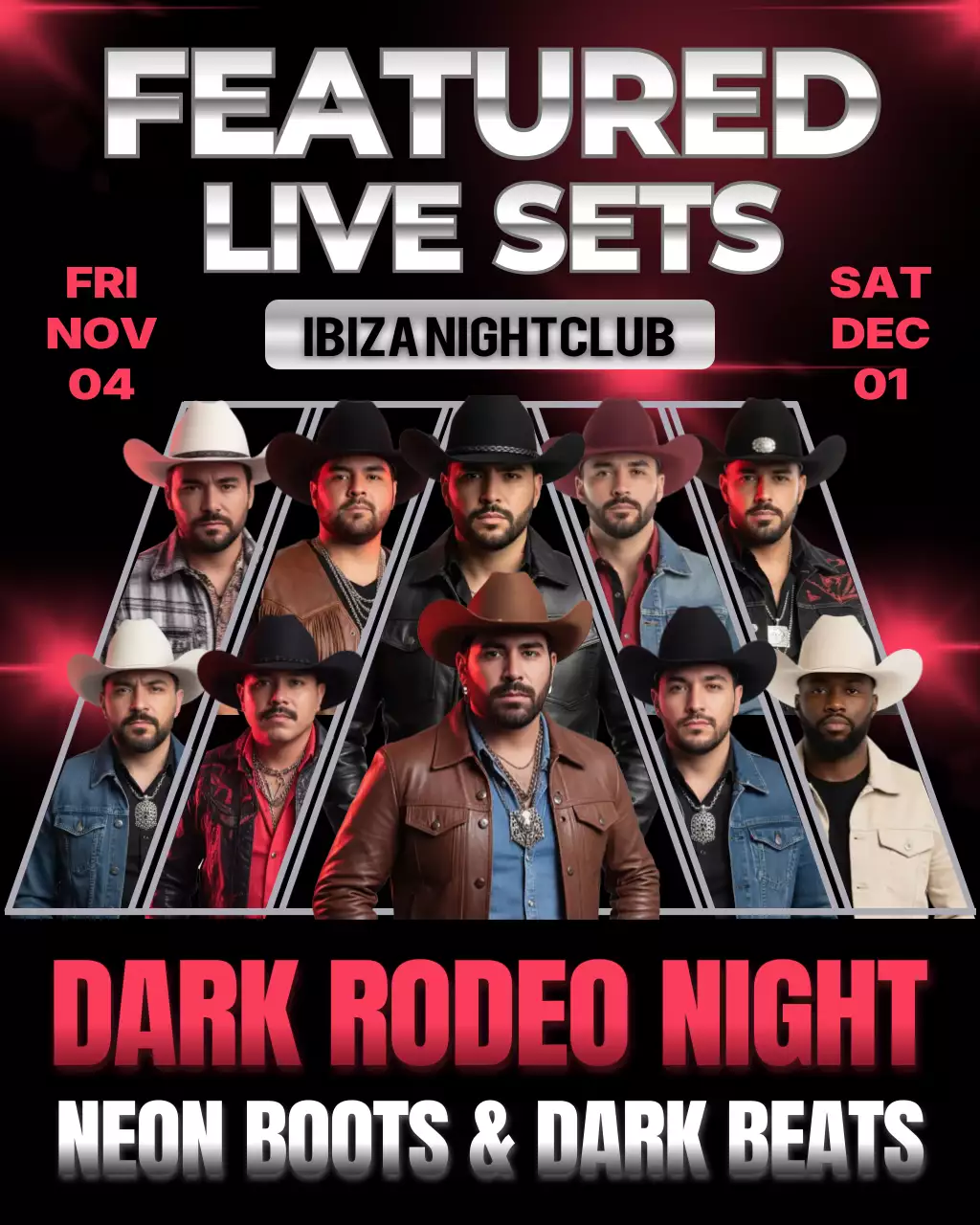 Red Western Music Event Instagram Post