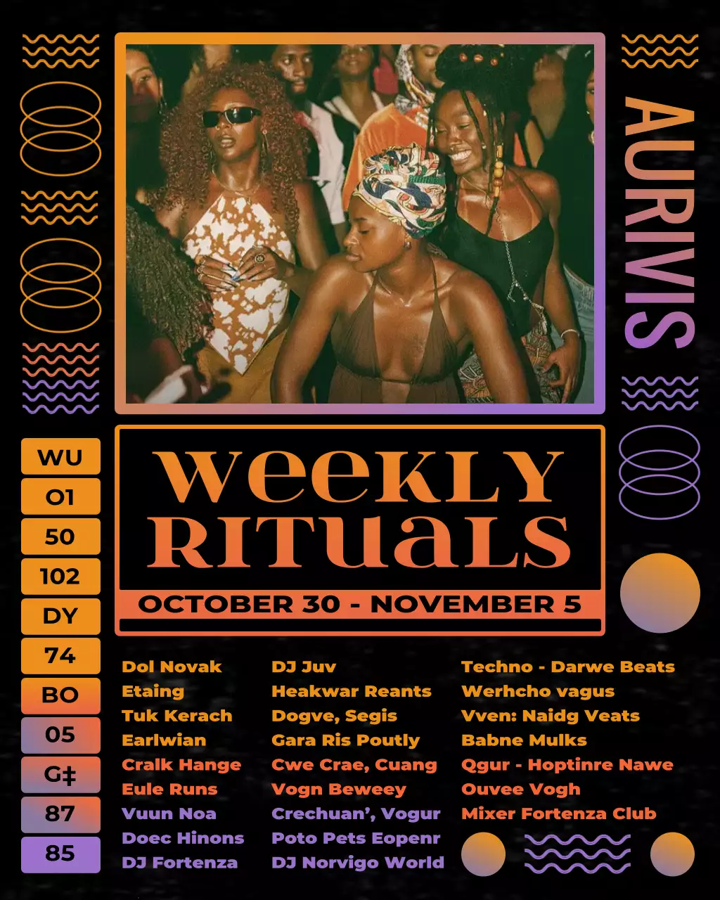 Orange Retro Party Event Instagram Post