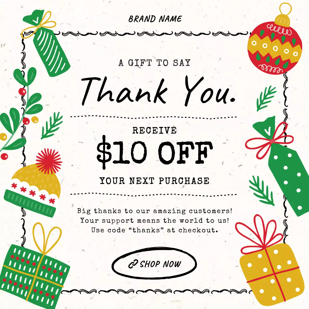 Colorful Hand-drawn Festive Holiday Promotion for Social Media