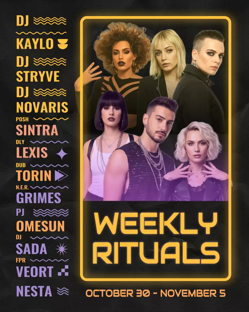 Neon Retro Music Event Promotion Instagram Post