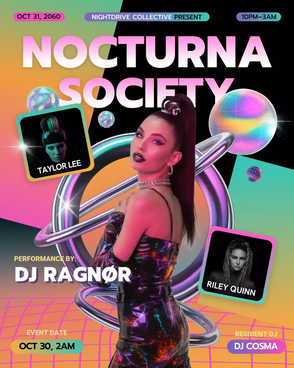 Colorful Retro Music Event Promotion Instagram Post