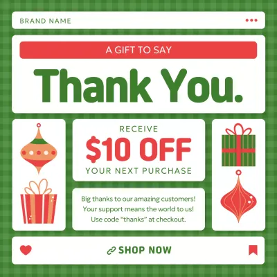 Bento Grid Christmas Discount Promotion for Social Media