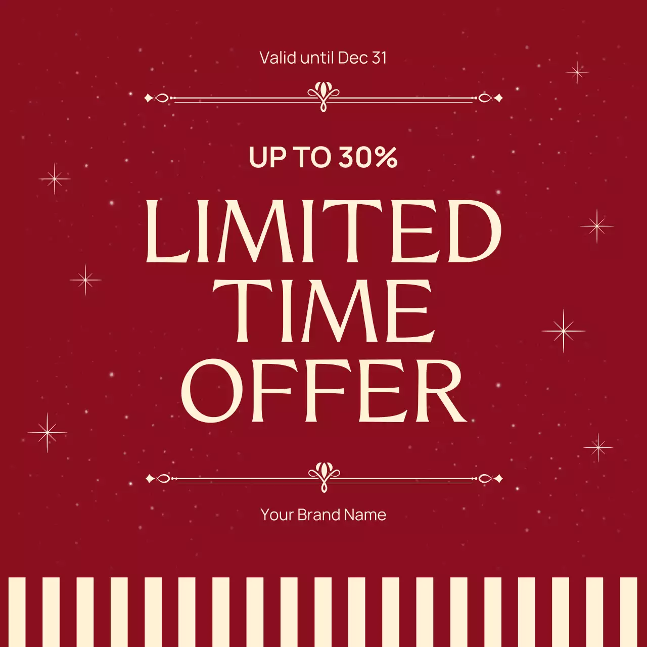 Red Elegant Christmas Sale Promotion Social Media