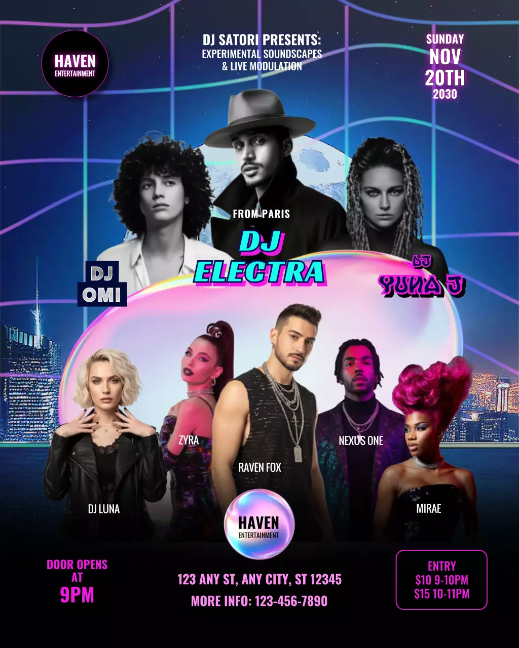 Neon Modern DJ Event Promotion