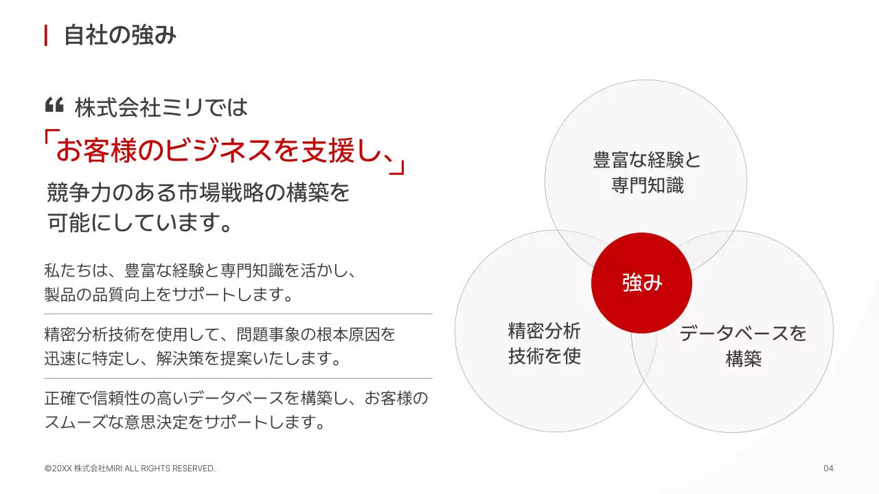 白 シンプル 会社案内 資料 プレゼンテーション