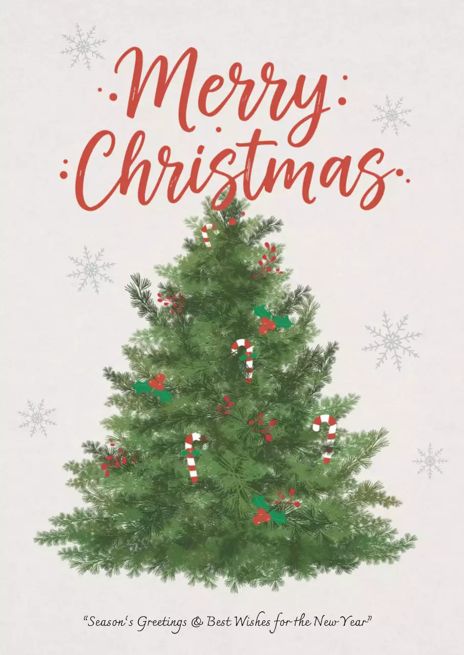 초록 클래식 크리스마스 엽서