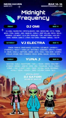 Blue Retro Music Event Announcement