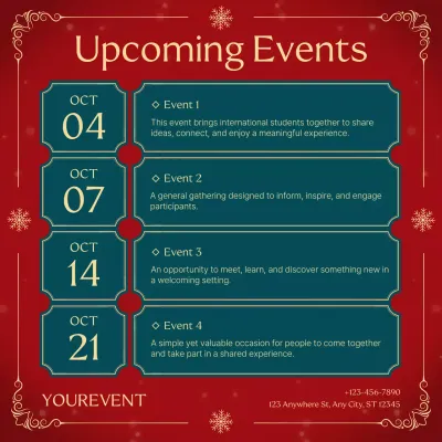 Red and Green Elegant Christmas Event Announcement Instagram Post