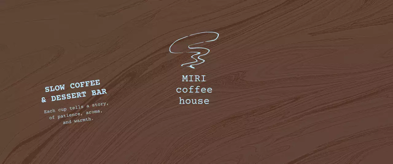 茶色 シンプル コーヒー 看板 ロゴテキスト