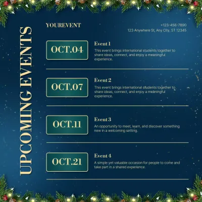 Blue Elegant Christmas Event Announcement Instagram Post