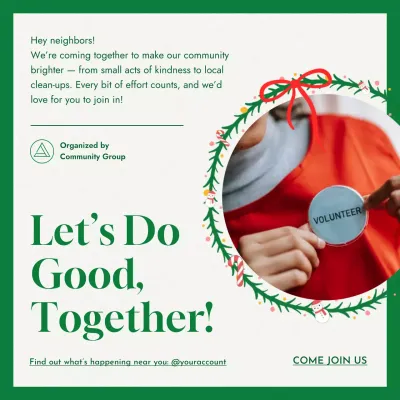 Green Festive Community Event Invitation