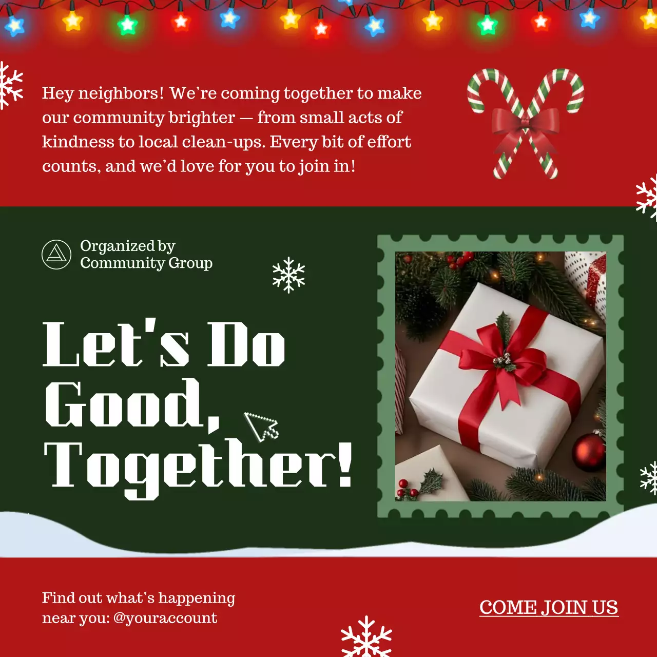 Red Festive Community Participation Announcment
