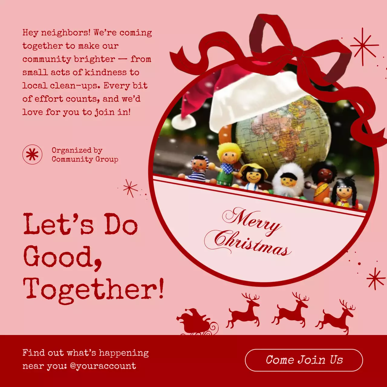 Red Festive Community Participation Announcement