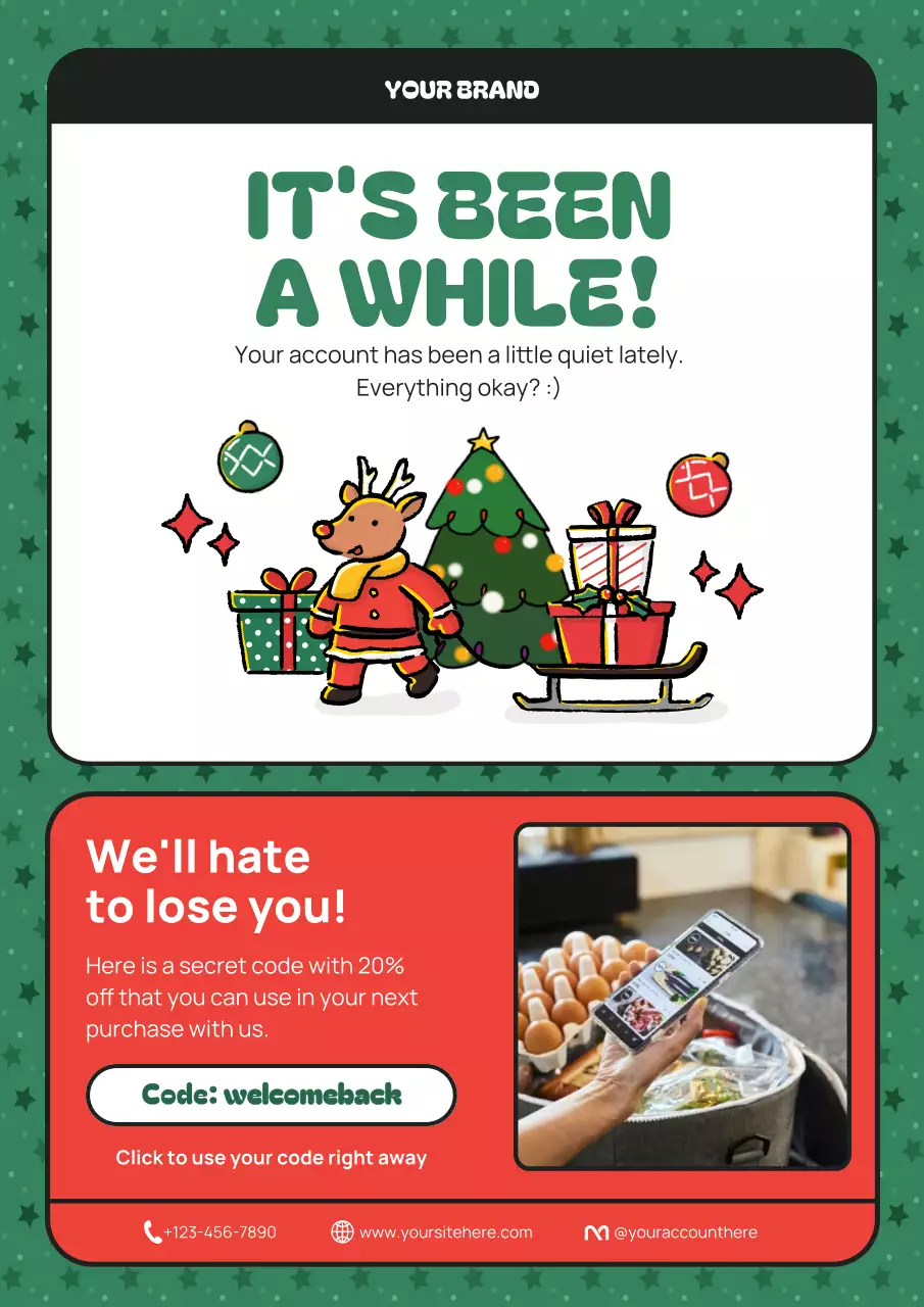 Green Festive Christmas Holiday Promotion Poster