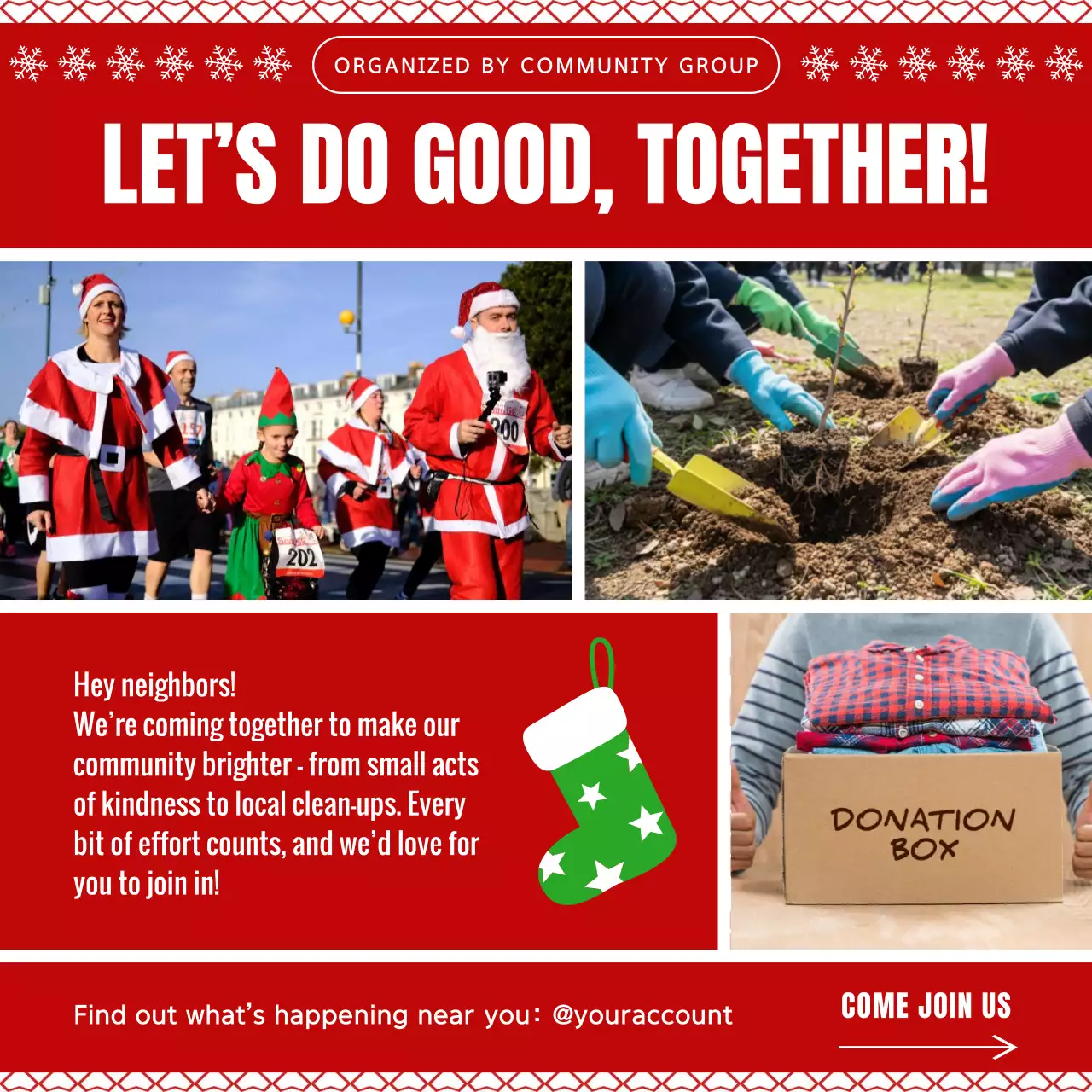 Navy Festive Holiday Community Participation Announcement