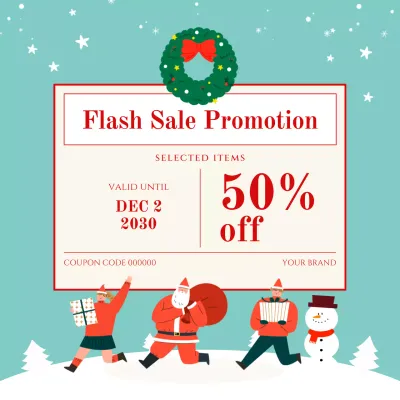 Mint Green Festive Sale Promotion Post