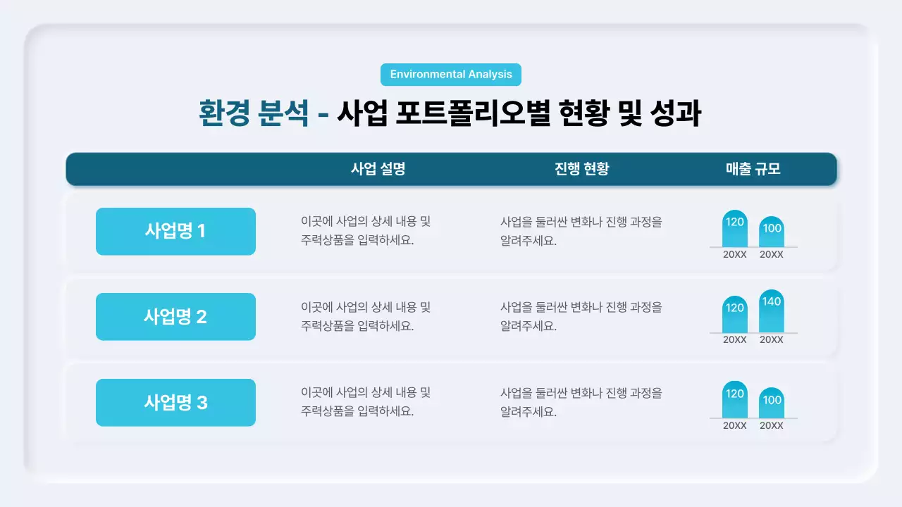 하늘색 모던 사업 전략 제안서