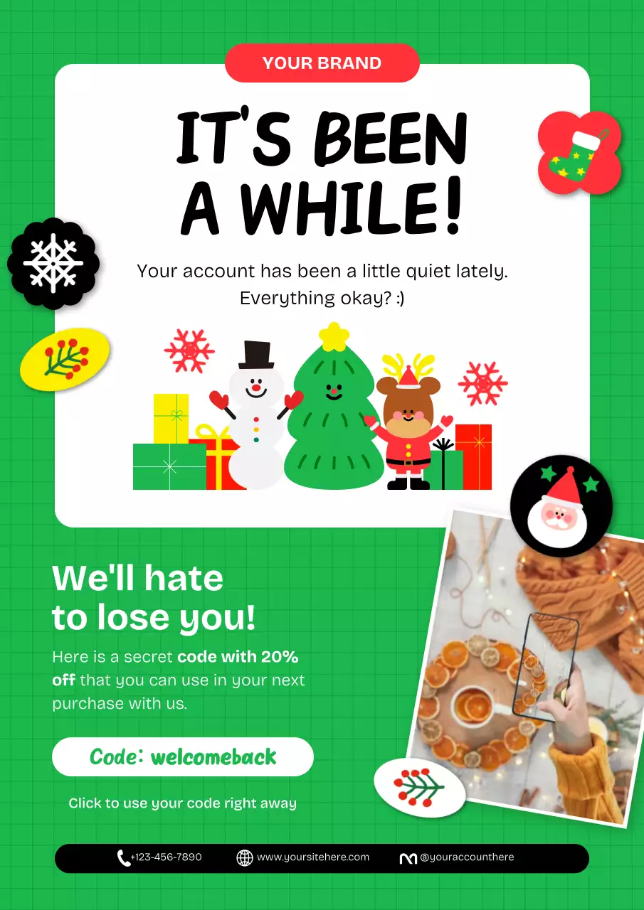 Green Festive Christmas Holiday Promotion Poster
