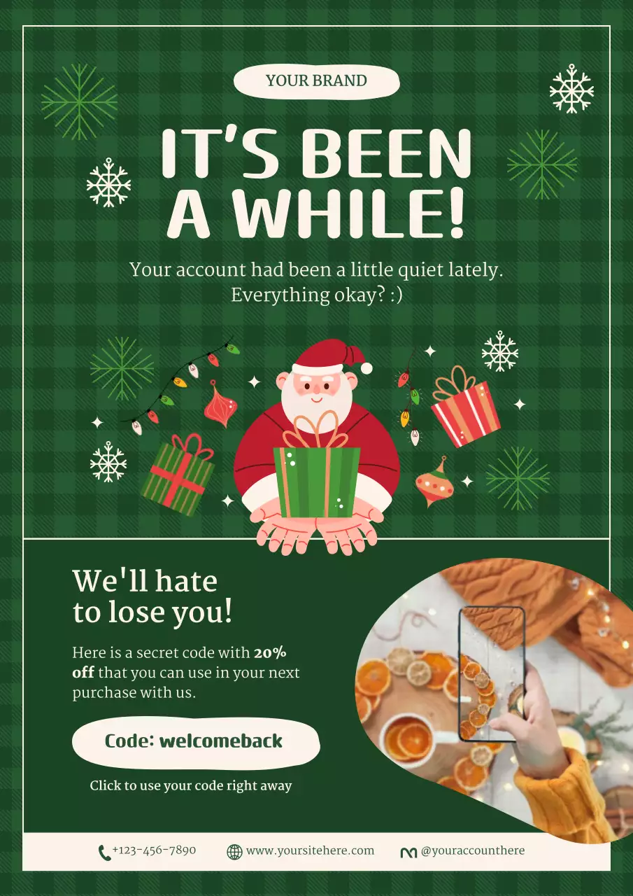 Green Festive Christmas Holiday Promotion Poster