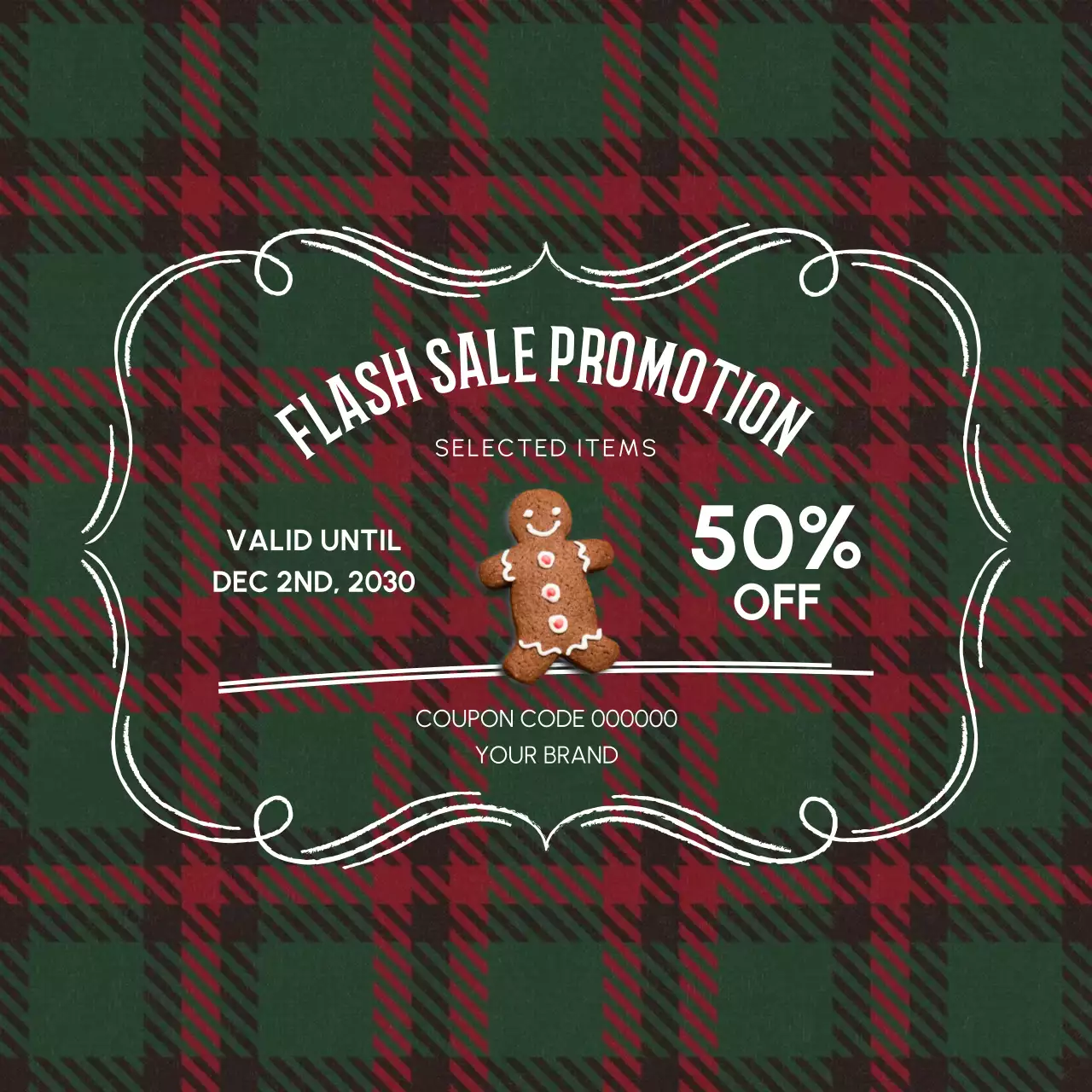 Green and Red Vintage Sale Advertisement Post