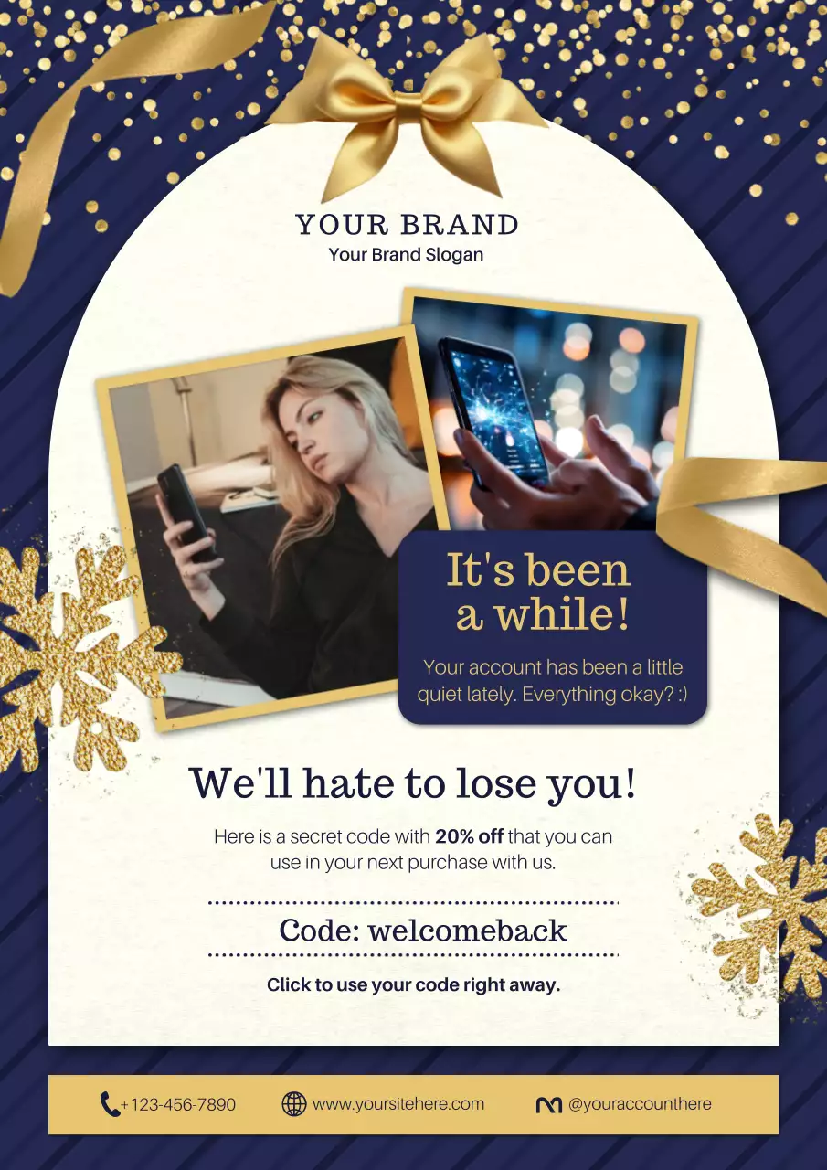 Navy Elegant New Year Promotion Poster