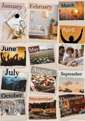 Colorful Aesthetic Calendar Design Poster