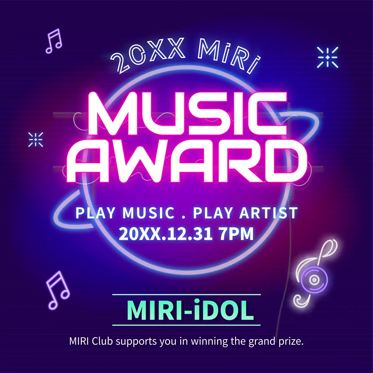 Purple Retro Music Promotion Instagram Post