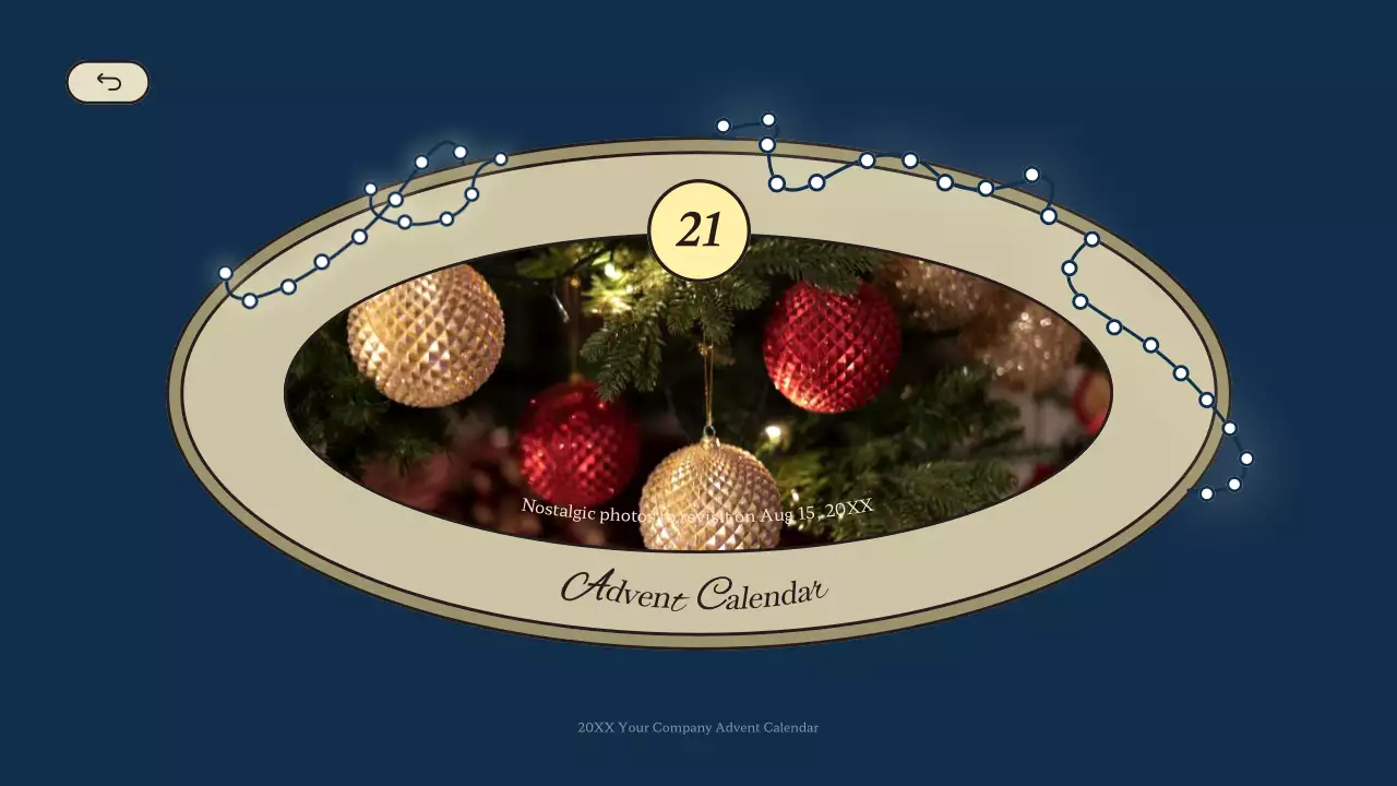 Navy Traditional Christmas Calendar Presentation