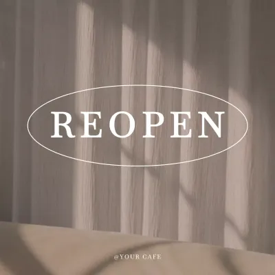 Promote a trendy open renewal in brown and white