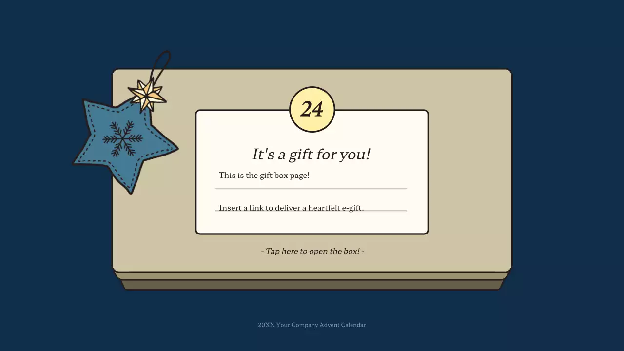 Navy Traditional Christmas Calendar Presentation