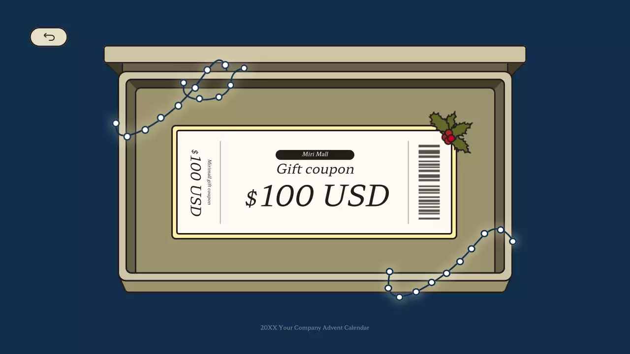 Navy Traditional Christmas Calendar Presentation