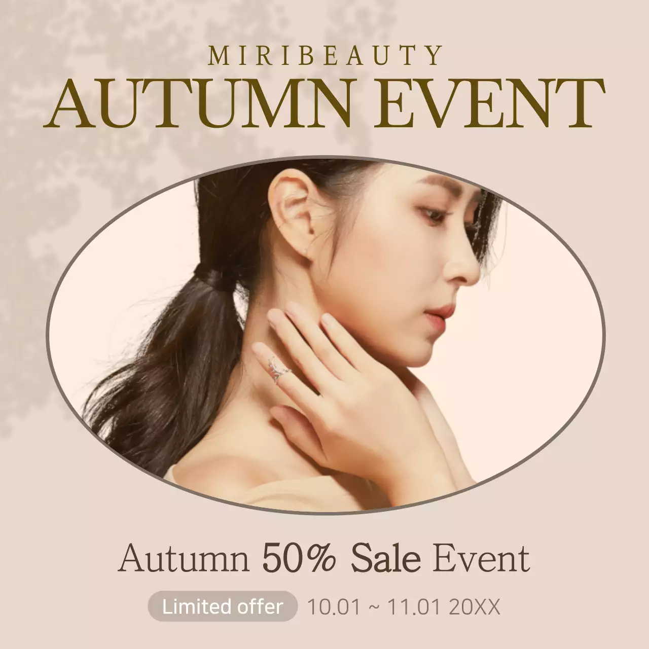 Pink Beige Calm Beauty Shop Fall Sale