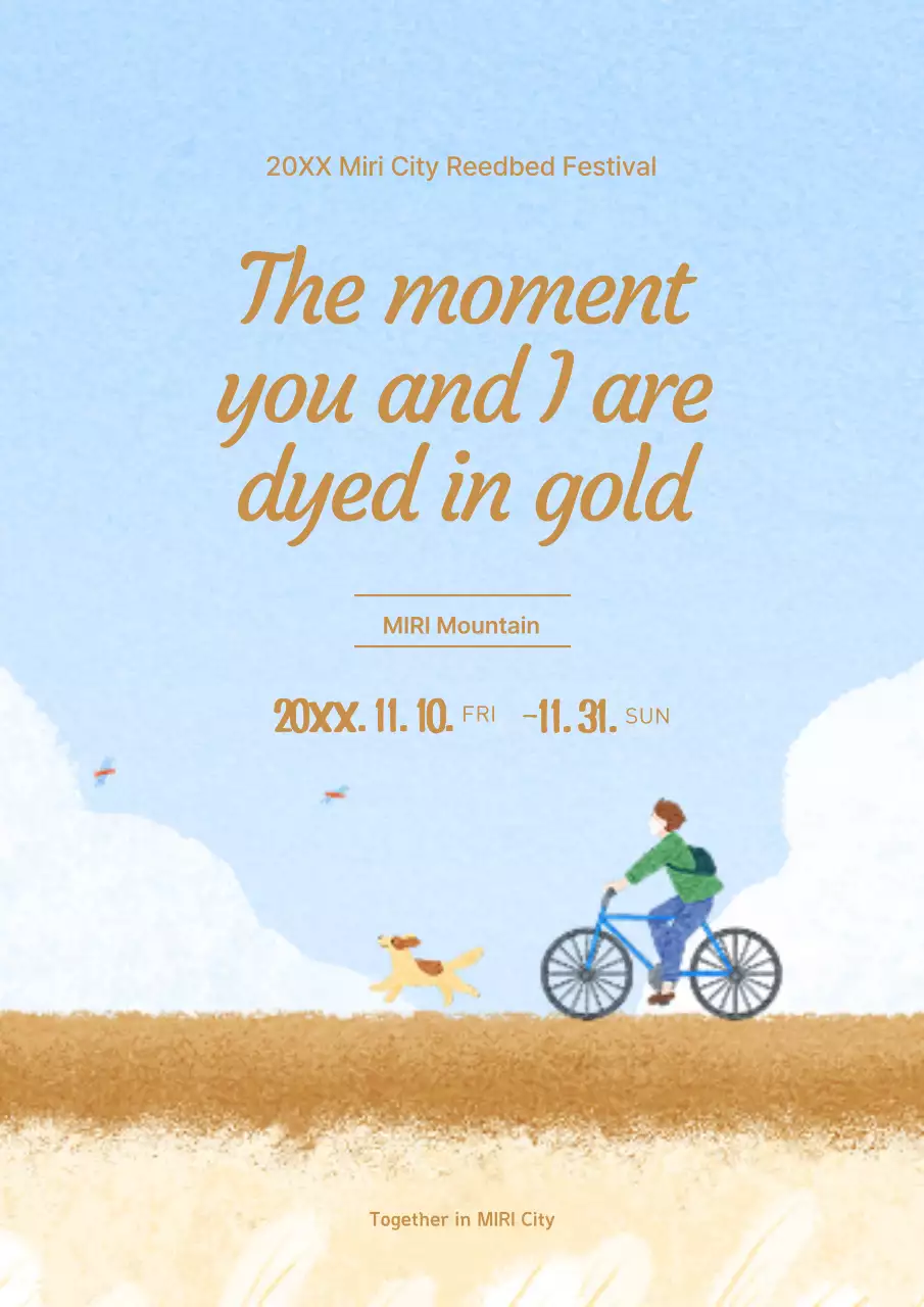 Blue Vintage Festival Announcement Poster