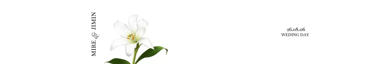 화이트와 블랙의 심플하고 고급스러운 결혼식 웨딩 워터