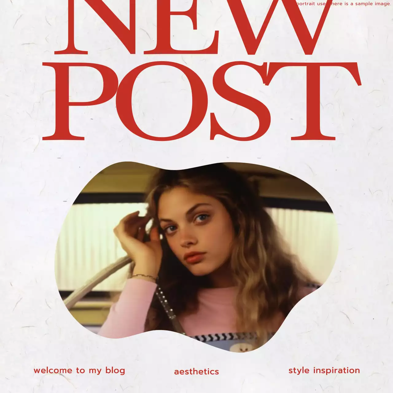 Red Trendy Blog Announcement Instagram Post