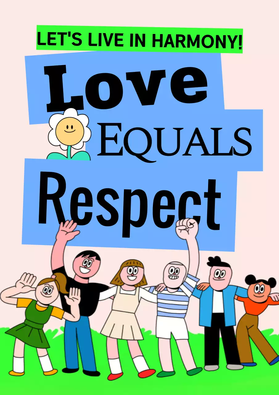 Green Comic Harmony Announcement Poster