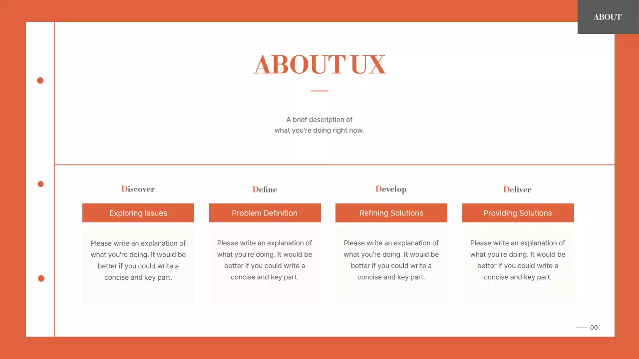 Orange Minimal Portfolio Resume Presentation