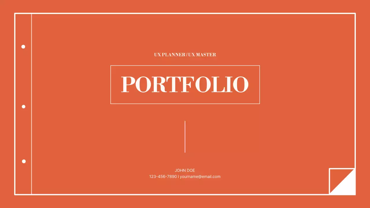 Orange Minimal Portfolio Resume Presentation