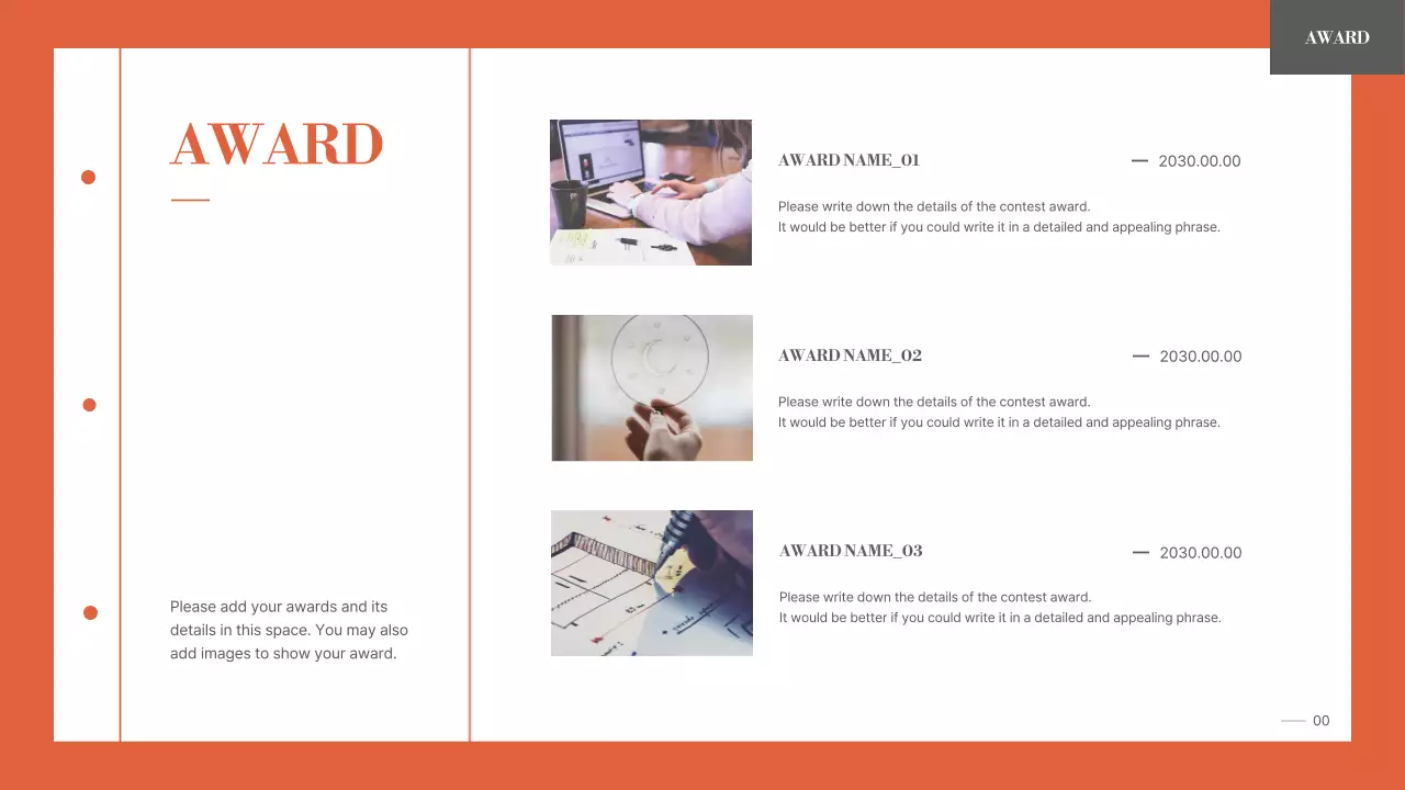 Orange Minimal Portfolio Resume Presentation