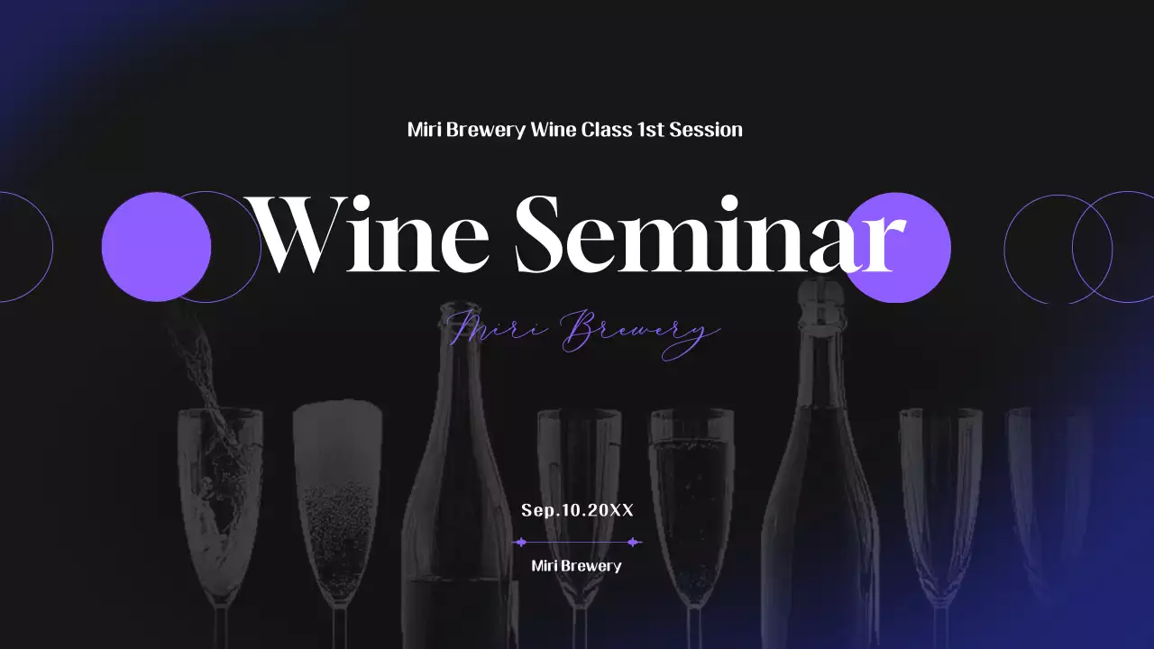 Purple Elegant Wine Event Presentation