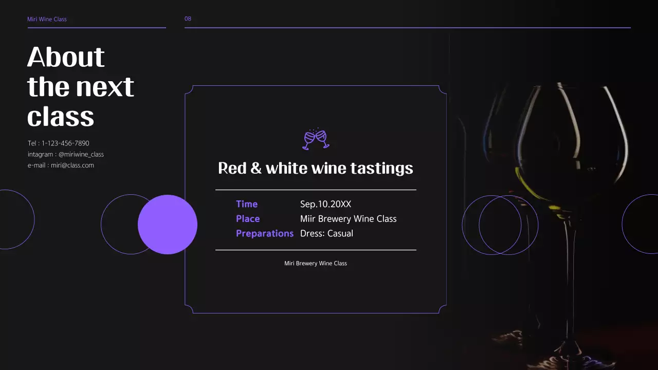 Purple Elegant Wine Event Presentation